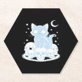 Niedliche Halloween Kitten Cat Gothic Ästhetik Ess Untersetzer (Vorderseite)