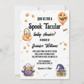 niedliche Halloween-Kosmetiktüte mit Babydusche Einladung (Vorderseite)