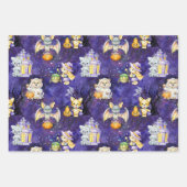 Niedliche Halloween-Kostüme Leckereien Geschenkpapier Set (Vorderseite)