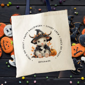 Niedliche Halloween Kuh Hexe Personalisiert Candy Tragetasche