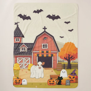 Niedliche Halloween-Kuh Sherpadecke