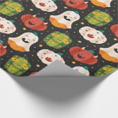 Niedliche Halloween-Kürbis Geschenkpapier (Ecke)