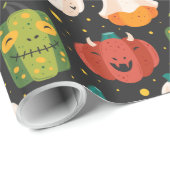 Niedliche Halloween-Kürbis Geschenkpapier (Rolleneckpunkt)