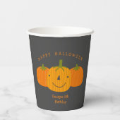 Niedliche Halloween Kürbis Papiertasse Pappbecher (Rückseite)