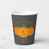 Niedliche Halloween Kürbis Papiertasse Pappbecher (Vorderseite)