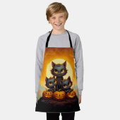 Niedliche Halloween-Kürbis Schürze (Getragen)