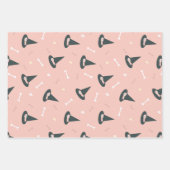 Niedliche Halloween Kürbishüte und Knochen Kawaii Geschenkpapier Set (Vorderseite 2)
