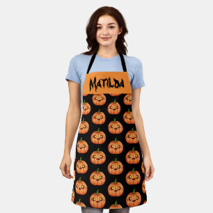 Niedliche Halloween-Kürbislaterne Schürze