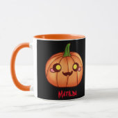 Niedliche Halloween-Kürbislaterne Tasse (Links)