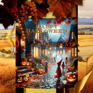 Niedliche Halloween-Leckerei Weinetikett