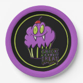 Niedliche Halloween Lila Vampire Cupcake Paper Tel Pappteller (Vorderseite)