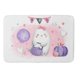 Niedliche Halloween Little Boo Girl Ghost Bath Mat Badematte