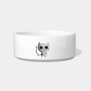 Niedliche Halloween-Mama-Katze Napf