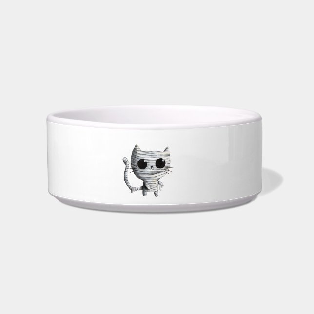 Niedliche Halloween-Mama-Katze Napf (Links)