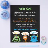 Niedliche Halloween-Monster Flyer (Einzeln)