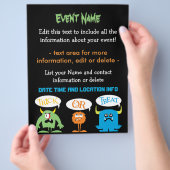 Niedliche Halloween-Monster Flyer (Hand)