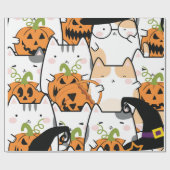 Niedliche Halloween-Monster-Geschenkwrap Geschenkpapier (Flach)