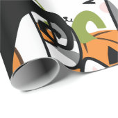Niedliche Halloween-Monster-Geschenkwrap Geschenkpapier (Rolleneckpunkt)