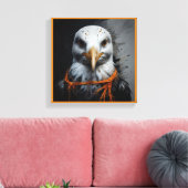 Niedliche Halloween-Möwe in verschleierter Form Leinwanddruck (Insitu (Wohnzimmer))