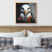 Niedliche Halloween-Möwe in verschleierter Form Leinwanddruck (Insitu (Schlafzimmer))