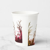 Niedliche Halloween Mummy in Spooky Graveyard - Fu Pappbecher (Rechts)