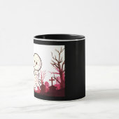 Niedliche Halloween Mummy in Spooky Graveyard - Fu Tasse (Zentrum)