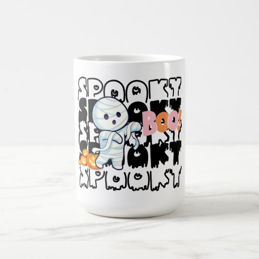 Niedliche Halloween Mummy Tasse - Spooky "Boo!" (Mittel)