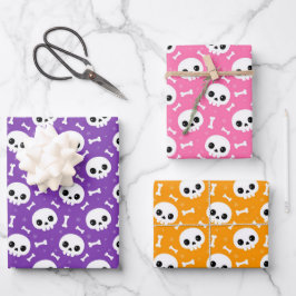 Niedliche Halloween-Muster Geschenkpapier Set