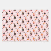 Niedliche Halloween-Muster Geschenkpapier Set (Vorderseite)