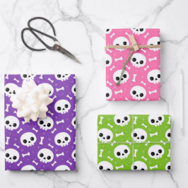 Niedliche Halloween-Muster Geschenkpapier Set