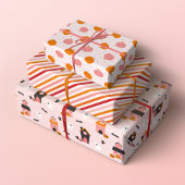 Niedliche Halloween-Muster Geschenkpapier Set