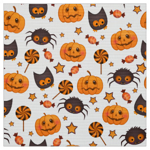 Niedliche Halloween-Muster-Illustration Stoff