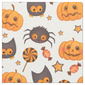 Niedliche Halloween-Muster-Illustration Stoff (Nahaufnahme)