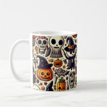 Niedliche Halloween-Muster-Tasse