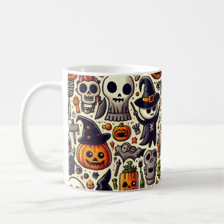 Niedliche Halloween-Muster-Tasse Kaffeetasse