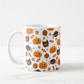 Niedliche Halloween-Musterdarstellung Kaffeetasse (Links)