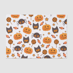 Niedliche Halloween-Musterdarstellung Seidenpapier
