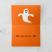 Niedliche Halloween-Orange-Grußkarte Karte (Innenseite)