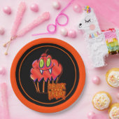 Niedliche Halloween Orange Vampire Cupcake Paper T Pappteller (Party)