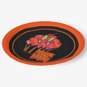 Niedliche Halloween Orange Vampire Cupcake Paper T Pappteller