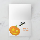 Niedliche Halloween Owls Kids Karte (Innenseite)