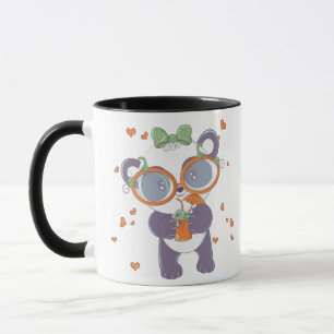 Niedliche Halloween-Panda Eyeball-Herz Halloween-T Tasse