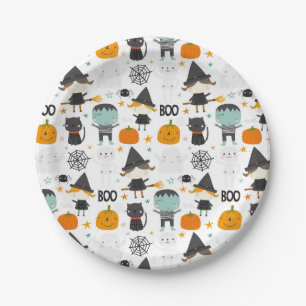 Niedliche Halloween Paper-Teller Pappteller