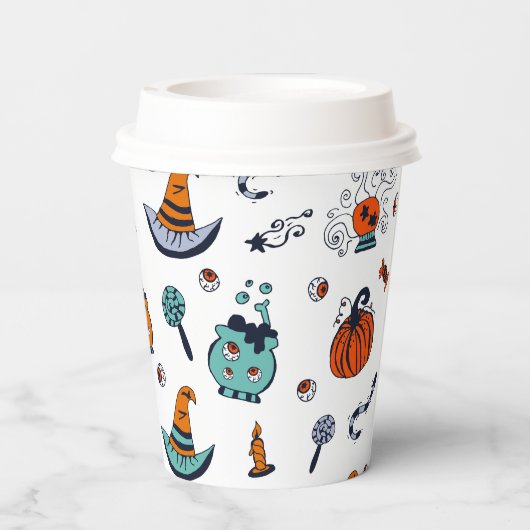 Niedliche Halloween-Papier-Cups Pappbecher (Rückseite)