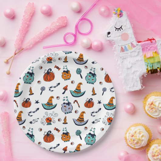Niedliche Halloween-Papier-Teller Pappteller (Party)