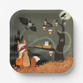 Niedliche Halloween-Papiertafel Pappteller