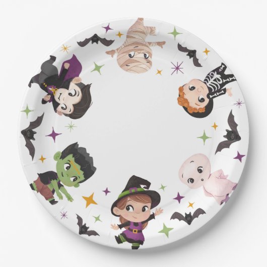 Niedliche Halloween-Papiertafel, Party Pappteller (Vorderseite)