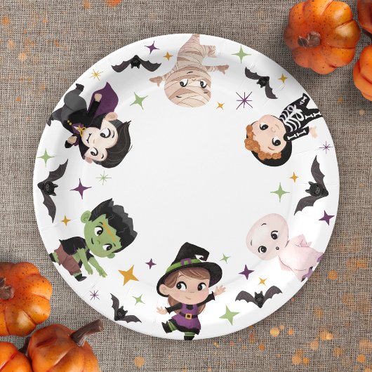 Niedliche Halloween-Papiertafel, Party Pappteller