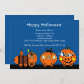 Niedliche Halloween-Party Einladung für Kinder (Vorne/Hinten)