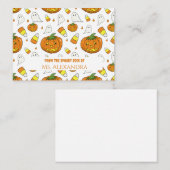 Niedliche Halloween Pattern-Note-Karte Mitteilungskarte (Vorne/Hinten)